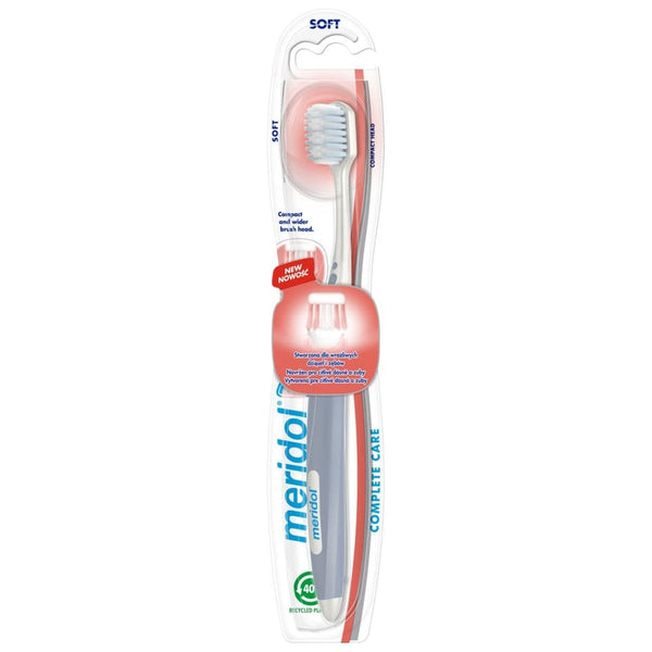 Meridol Complete Care Soft Toothbrush, Soft Bristles, Compact Brush Head