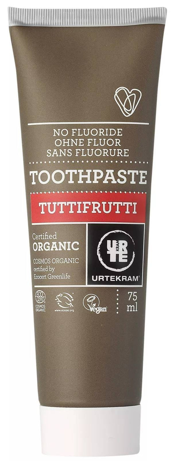 Urtekram Organic Toothpaste Tutti Frutti Fluoride-Free 75ml
