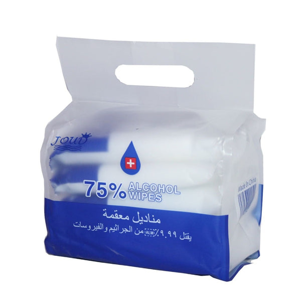 Joud Alcohol Sanitizing Wipes, 50 Pieces
