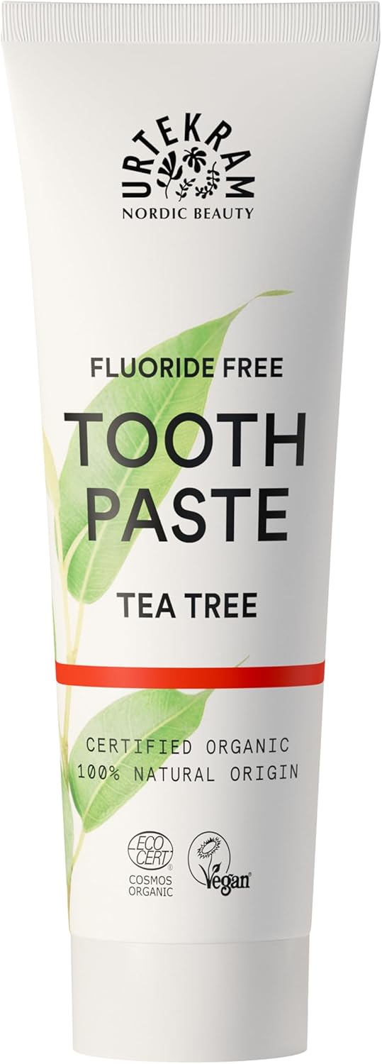 Urtekram Tea Tree Toothpaste Fluoride-Free Formula with Organic Tea Tree Oil 75ml