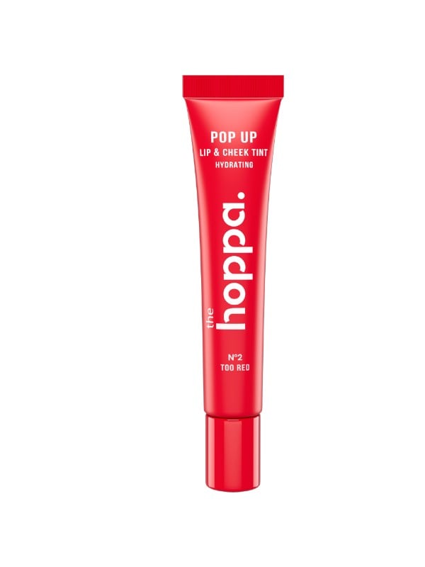 The Hoppa Pop-Up Lip & Cheek Tint Moisturizing Squalane Peptide 02 Too Red