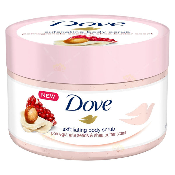 Dove Pomegranate Body Scrub Exfoliating Formula Shea Butter 225 ml