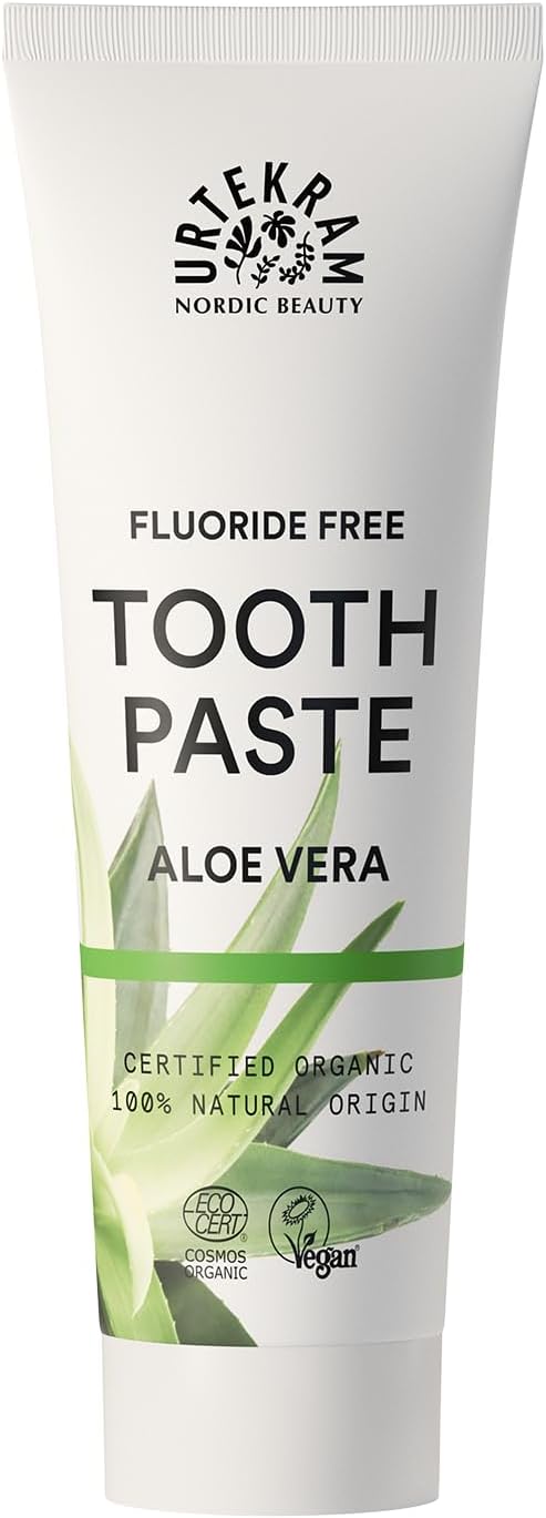 Urtekram Organic Aloe Vera Toothpaste Fluoride-Free Peppermint 75ml