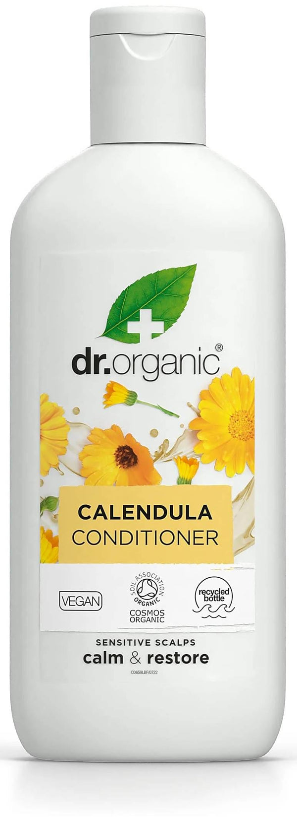 Dr Organic Calendula Conditioner Liquid Fragrance Free Aloe Vera and Sunflower Oil 265 ml