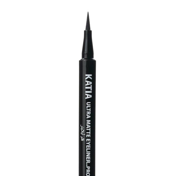Katia Ultra Matte Eyeliner Pro Liquid Fine Brush Tip Black