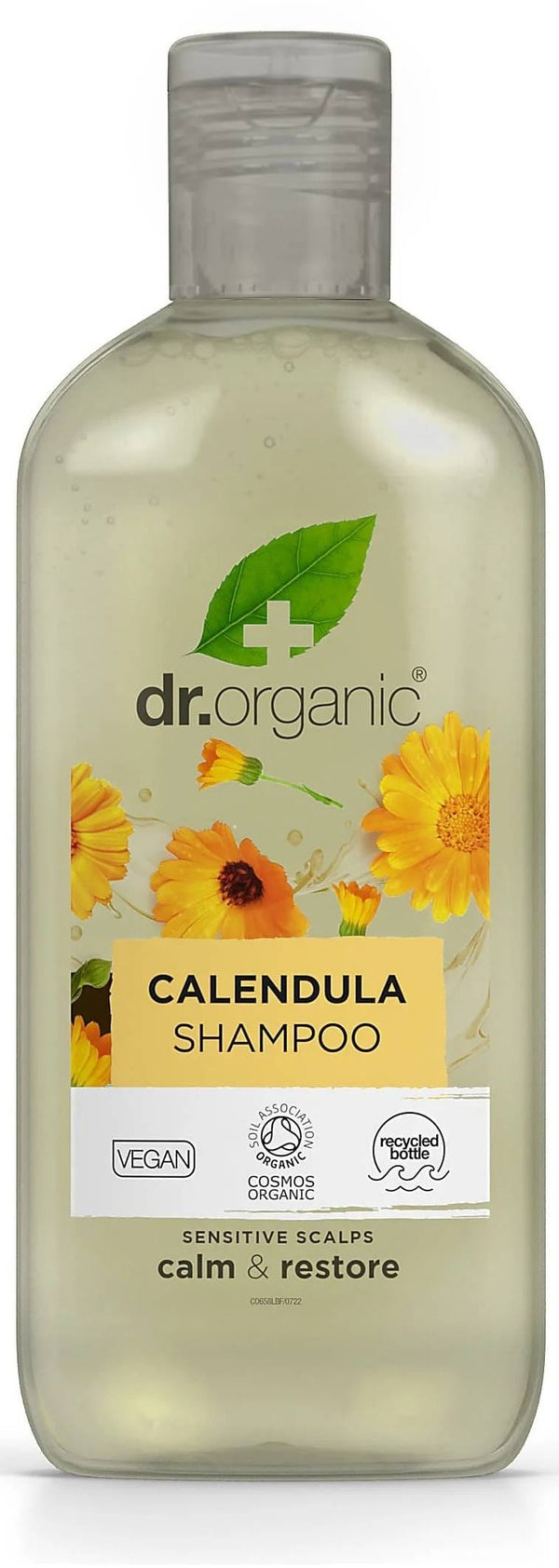 Dr Organic Calendula Shampoo Liquid Cleansing Formula with Aloe Vera 265 ml
