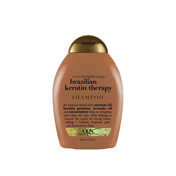 OGX Ever Straightening Plus Brazilian Smooth Shampoo Coconut Keratin Avocado Oil Cocoa Butter 385 ml