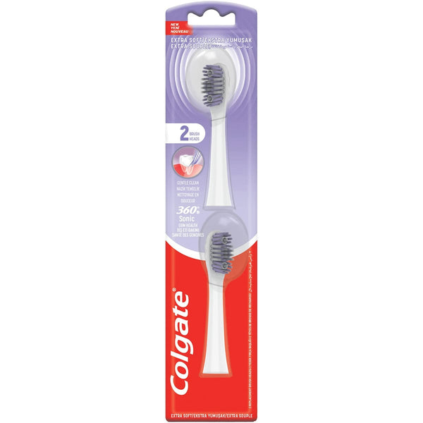 Colgate 360 Charcoal Replacement Toothbrush Head, Charcoal-Infused Bristles