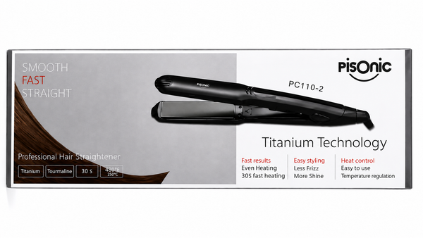 Pisonic Ceramic Hair Straightener Titanium Technology PC110-2