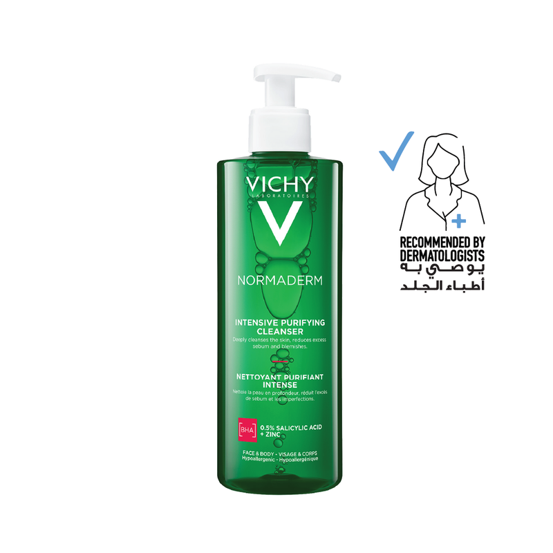 Vichy Normaderm Phytosolution Purifying Cleansing Gel Salicylic Acid Zinc Copper 400 ml