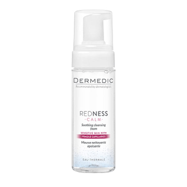 Dermedic Redness Cleansing Foam Gentle Hydrating Facial Cleanser Chamomile Peppermint 170 ml