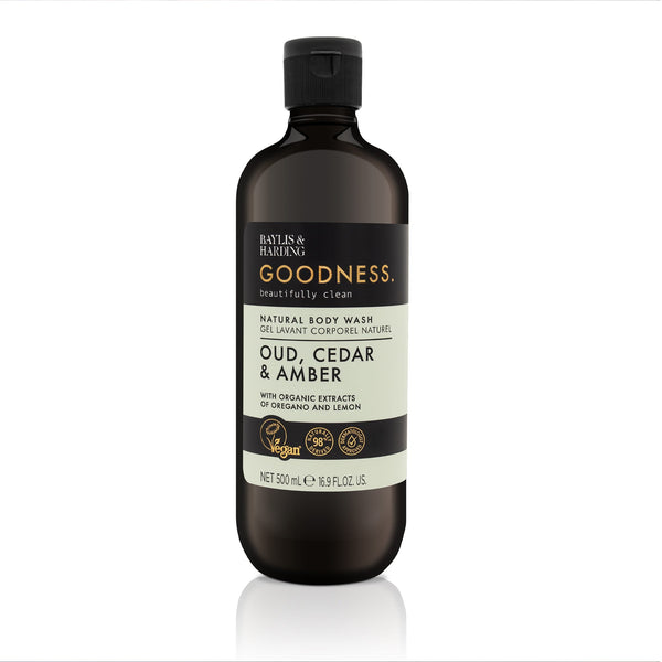 Baylis & Harding Goodness Oud, Cedar & Amber Natural Body Wash 500ml