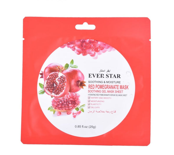 EVER STAR Red Pomegranate Face Mask Soothing & Moisture 25g