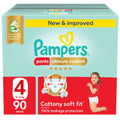 Pampers Ultimate Comfort Pants Diapers Cottony Soft Fit Aloe Vera Vitamin E Size 4, 9-14 kg, 90 Count