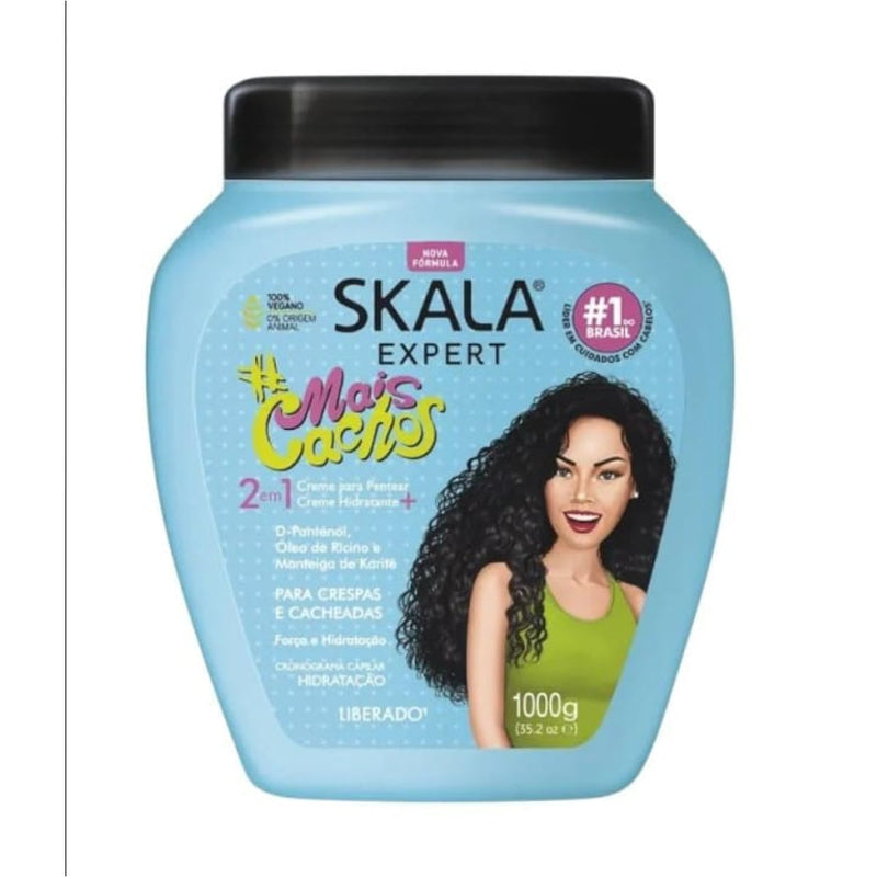 Skala Mais Cachos 2-in-1 Hair Treatment Conditioner Cream Castor Oil Shea Butter Curly Hair 1000 g