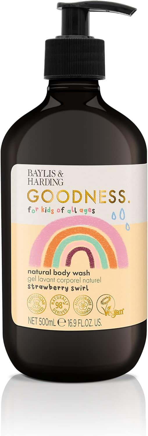 Baylis & Harding Goodness Kids Strawberry Swirl Body Wash, Fragrance, 500 ml