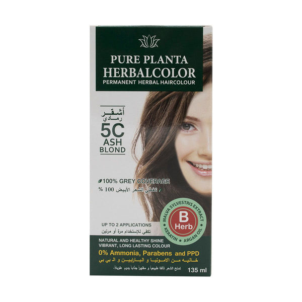 Herbatint Herbal Hair Color Gel Permanent Ammonia-Free 5C Light Ash Chestnut