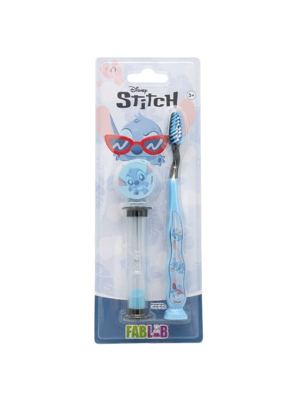 Fab Lab Stitch Kids Toothbrush with Soft Bristles, Sand Timer, Assorted Colors