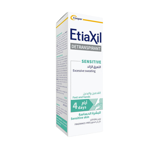 Etiaxil Sensitive Hand & Foot Lotion Fragrance-Free Clinical Strength Sweat Protection 100ml