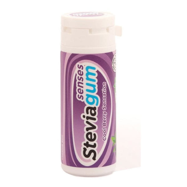 Gum-Senses Blue Berry Mint Sugar-Free Chewing Gum Xylitol Stevia 30g