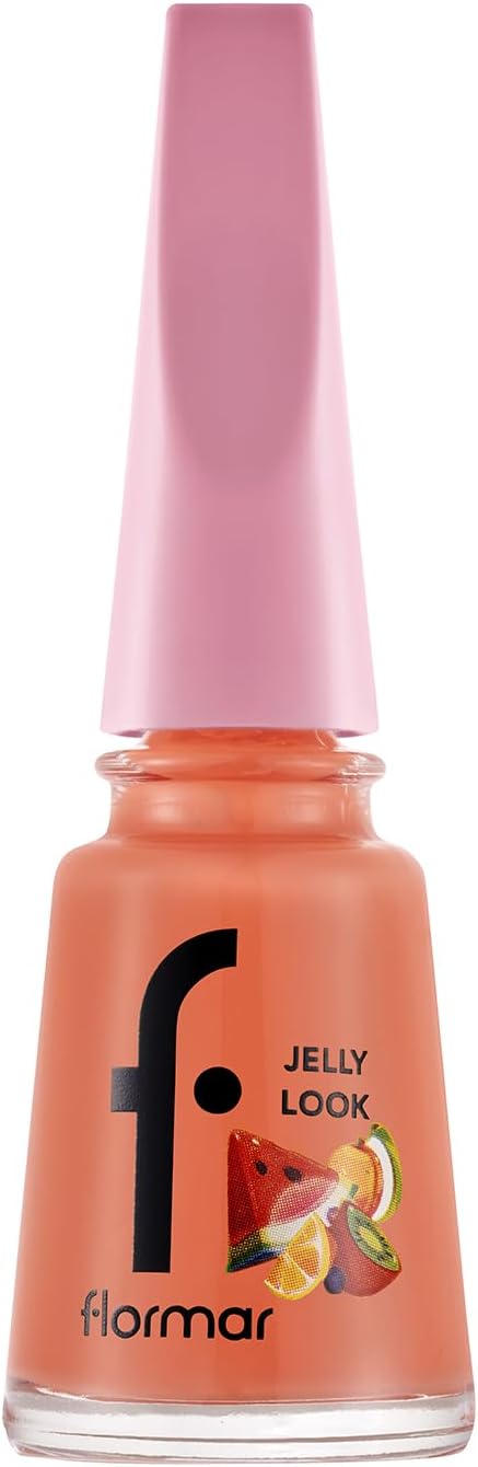Flormar Jelly Look Nail Enamel High-Shine Shimmer Juicy Papaya JL99 11 ml