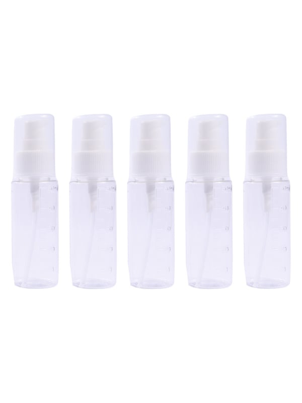 Solo Go Travel Empty Bottles Set, Refillable Leak-Resistant Bottles with Clear Zippered Bag, 5 Pieces