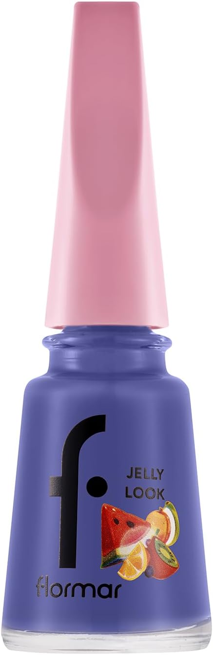 Flormar Jelly Look Nail Enamel Glossy Shimmer Finish Jl96 Concord Grape 11 ml