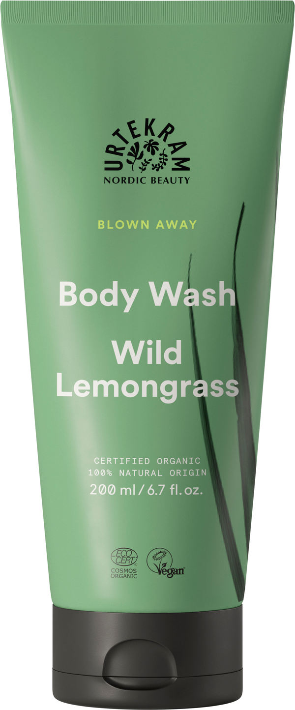 Urtekram Wild Lemongrass Blown Away Body Wash Aloe Vera Citrus Fragrance 200ml