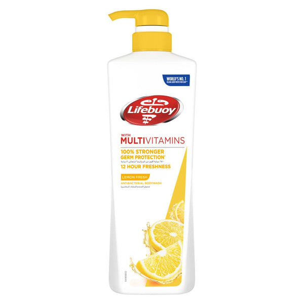 Lifebuoy Lemon Fresh Antibacterial Body Wash with Multivitamin Formula 700ml