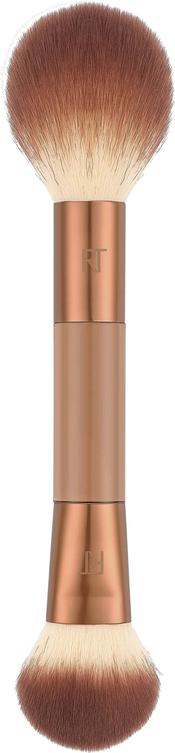 Real Techniques Cherry On Top Dual-Ended Blush Makeup Brush, Vegan Synthetic Bristles