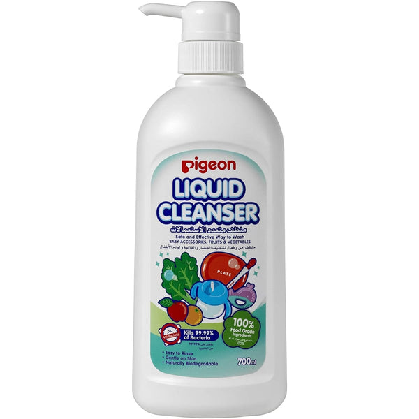 Pigeon Liquid Cleanser With Pump, Baby Bottle and Fruit & Vegetable Cleaner, 700 ml