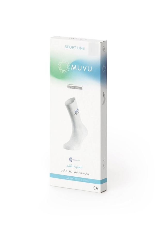 MUVU Milos Seamless Socks Moisture-Absorbing White Size S