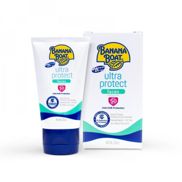 Banana Boat Ultra Protect Face Lotion Sunscreen with Aloe Vera and Vitamin E