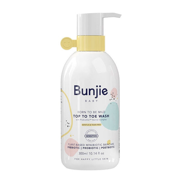 Bunjie Top to Toe Baby Wash, Plant-Based Soap-Free Cleanser, 500ml