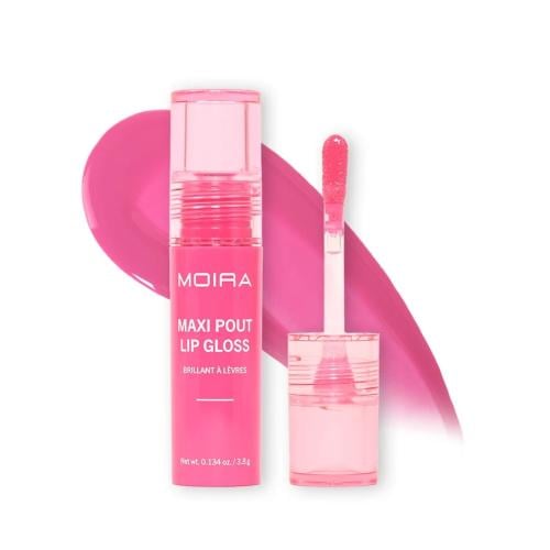 Moira Maxi Pout Lip Gloss Glassy Shine Vitamin E Watermelon Whirl 004