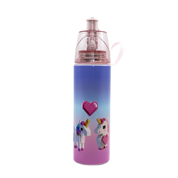 Moon Kids Mist Water Bottle Blue Unicorn Design 500 ml