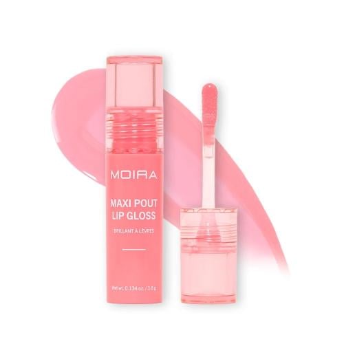 Moira Maxi Pout Lip Gloss Glassy Shine Vitamin E Pink Paradise 006