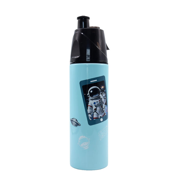 Moon Kids Mist Water Bottle Stainless Steel Built-In Mist Spray Yellow 500ml