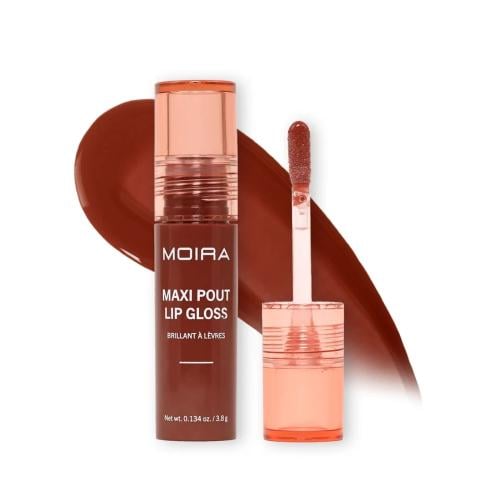 Moira Maxi Pout Lip Gloss Glassy Shine Vitamin E Cinnamon Spice 008