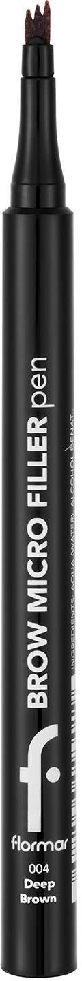 Flormar Brow Micro Filler Pen Liquid Brow Pen Comb Tip Deep Brown 004
