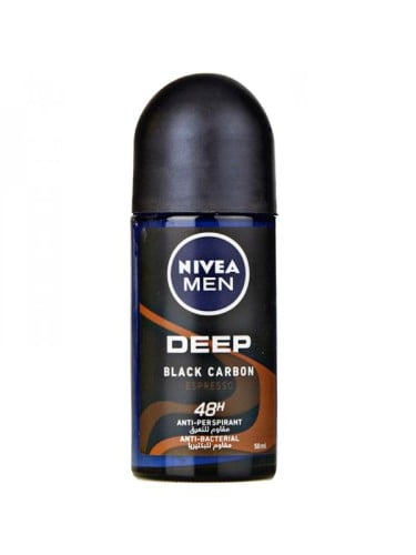 NIVEA Men Deep Black Carbon Espresso Deodorant Spray, 48-Hour Protection, 50 ml
