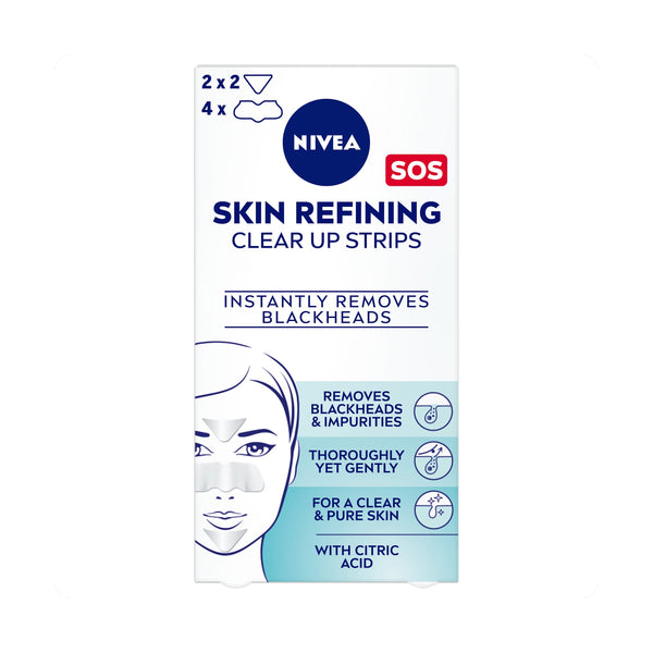 NIVEA Refining Clear-Up Pore Strips Water-Activated Lemon Scent 6 Pieces