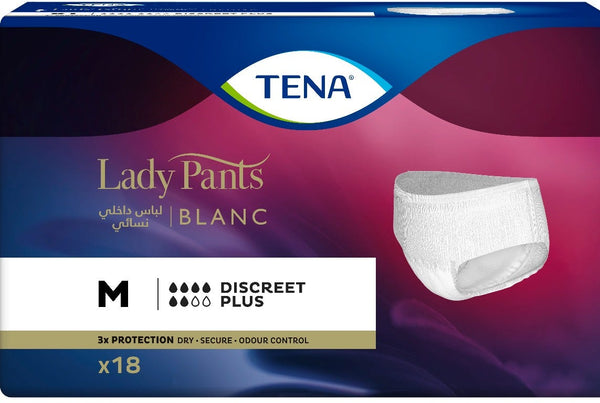 TENA Silhouette Lady Pants Discreet Plus High Waist Medium, 18 Pieces