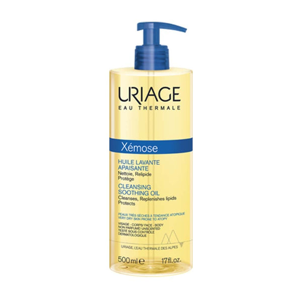 Uriage Xemose Soothing Cleansing Oil Face & Body, Moisturizing Formula, 500 ml