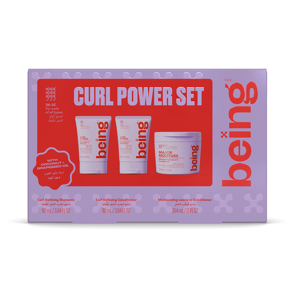Being Curl Power Mini Hair Set, Hydrating Cream Formula, Silicone-Free, For Curly Hair