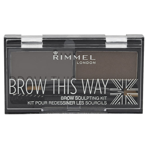 Rimmel Brow This Way Brow Sculpting Kit Wax and Powder Duo with Brushes