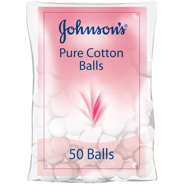 Johnson & Johnson Pure Cotton Balls 100% Cotton 50 Balls