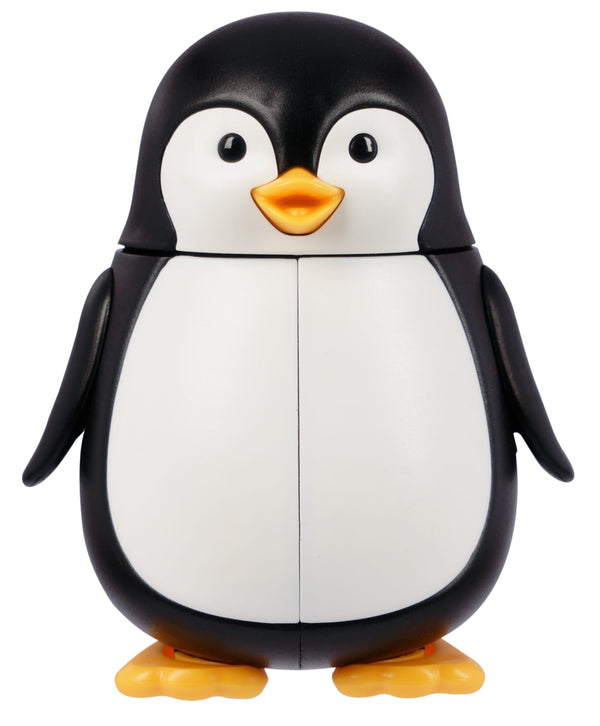 Flipper Penguin Toothbrush Cover with Suction Cup, Self-Opening Hygienic Holder for Kids