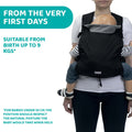 Chicco Skin Fit Baby Carrier, Black Beauty, Newborn to 9 kg