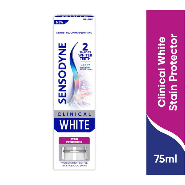 Sensodyne Clinical White Brightening Toothpaste Stain Protector Fluoride 75 ml